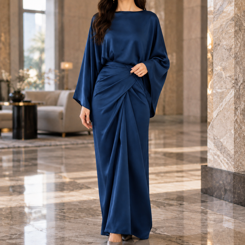 Oliver & Blake Cecily-Pearl Draped Women's Maxi Dress