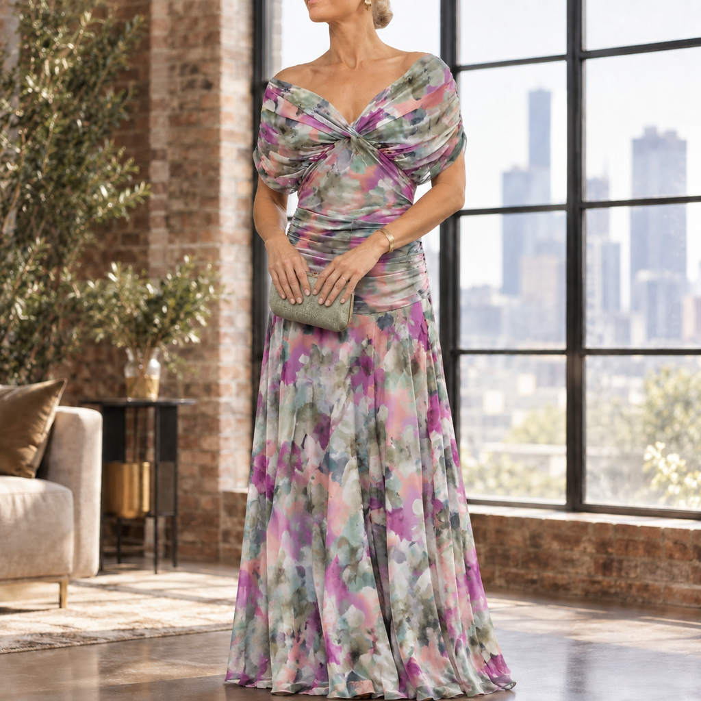 Oliver & Blake Colette-Louise Draped Women's Maxi Dress