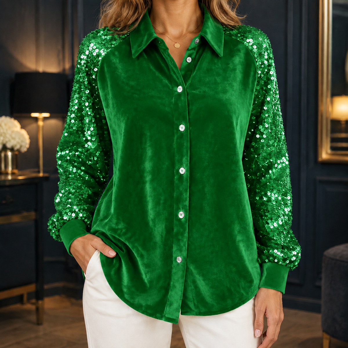 Oliver and Blake Estella-Grace Sequin Women's Shirt
