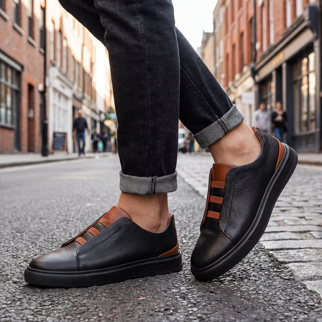 Oliver & Blake Chelsea Genuine Leather Men's Sneakers