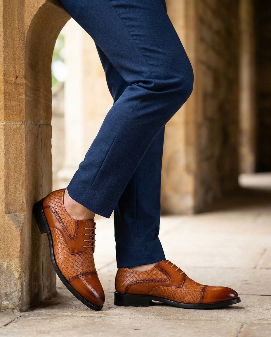 Oliver & Blake The Woven Oxford Men's Dress Shoes
