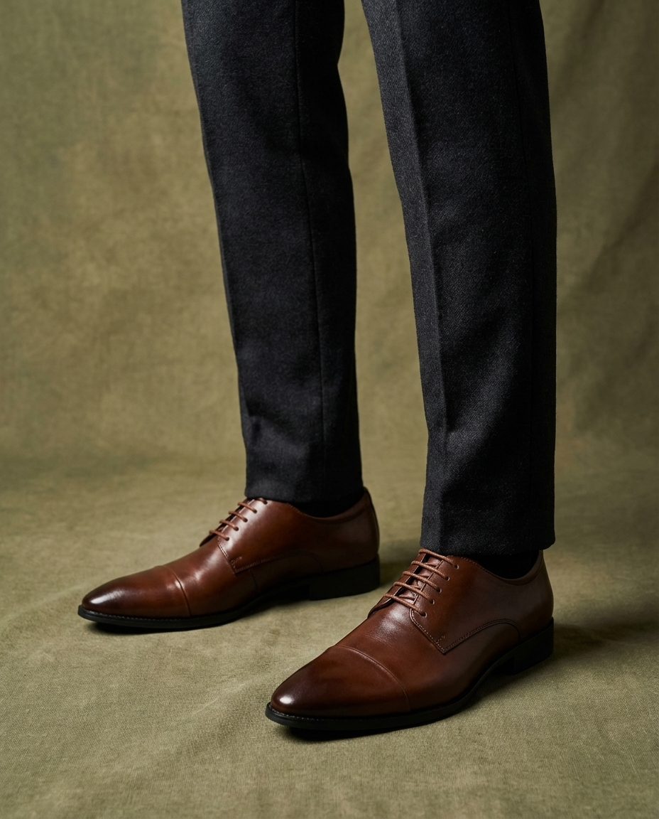 Oliver & Blake The Ledger Men's Leather Oxford Dress Shoes