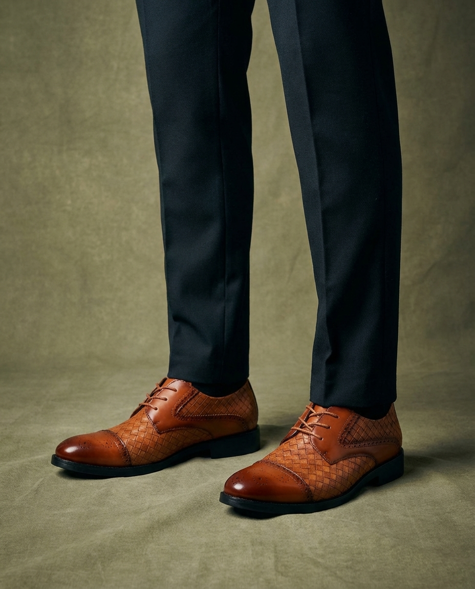 Oliver & Blake The Woven Oxford Men's Dress Shoes