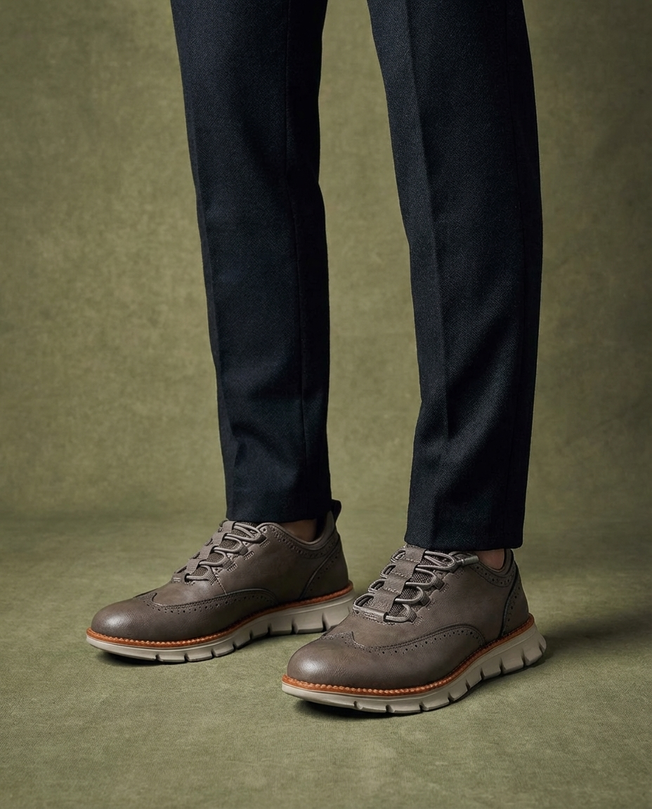 Oliver & Blake The Wayfarer Men's Leather Brogue Dress Shoes