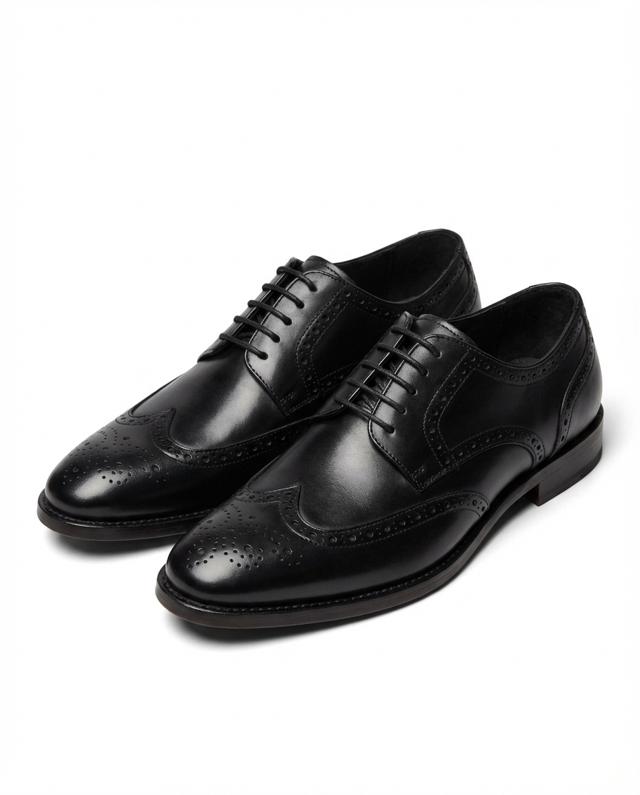 Oliver & Blake The Ledger Men's Leather Wingtip Dress Shoes