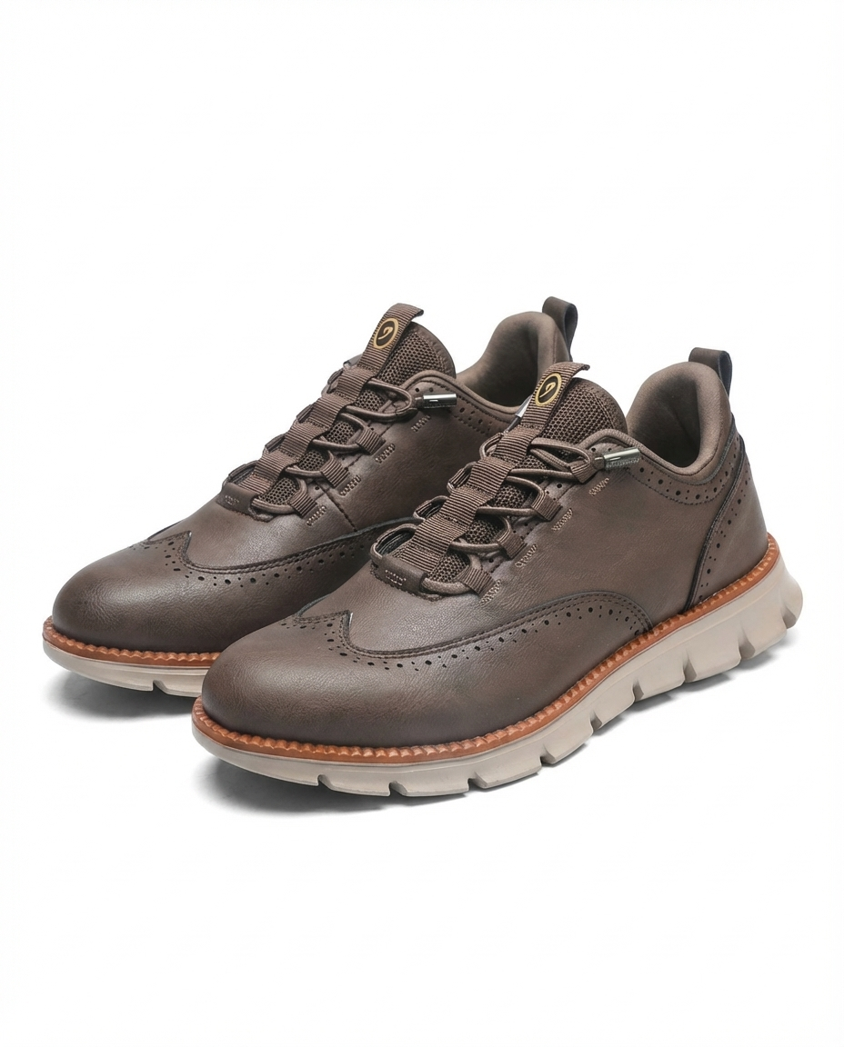 Oliver & Blake The Wayfarer Men's Leather Brogue Dress Shoes