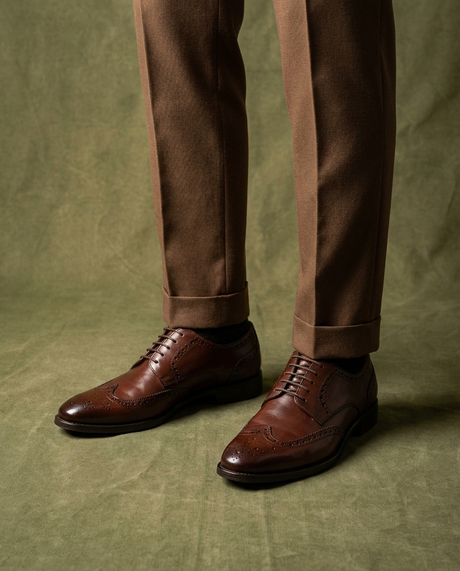 Oliver & Blake The Ledger Men's Leather Wingtip Dress Shoes