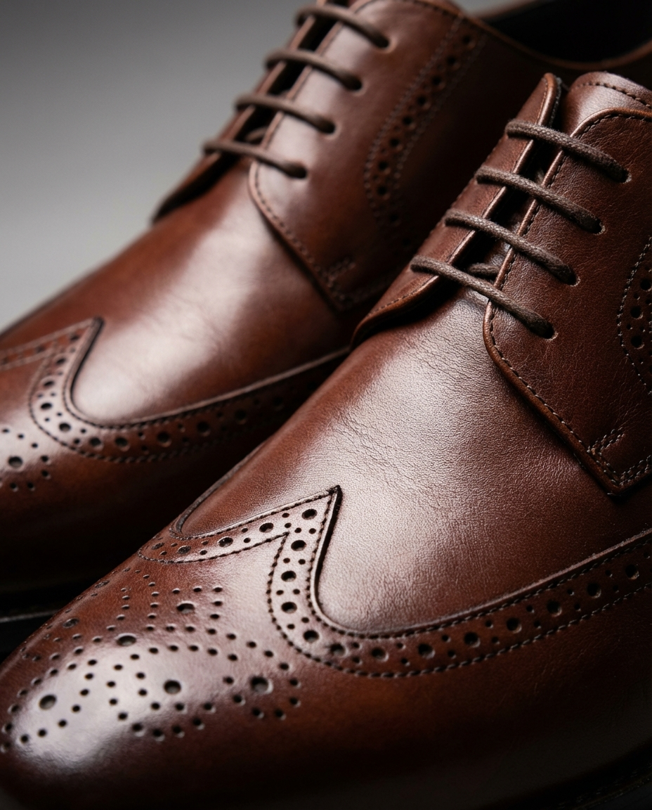 Oliver & Blake The Ledger Men's Leather Wingtip Dress Shoes