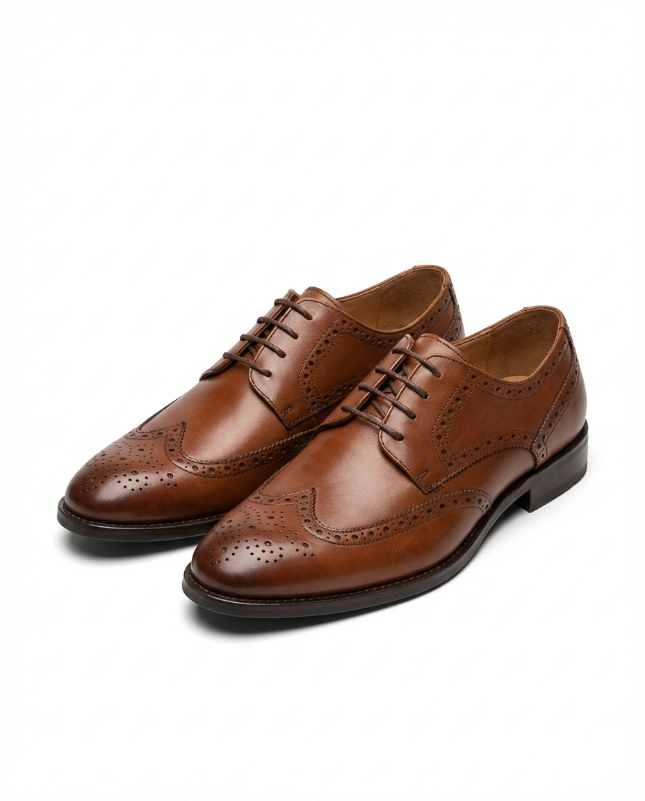 Oliver & Blake The Ledger Men's Leather Wingtip Dress Shoes